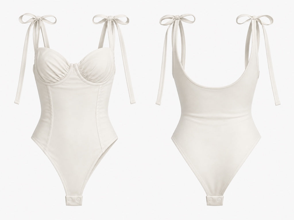 Body blanco con tiras